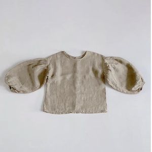 The Simple Folk: The Balloon Sleeve Top Oatmeal Size: 9-12 months NWT